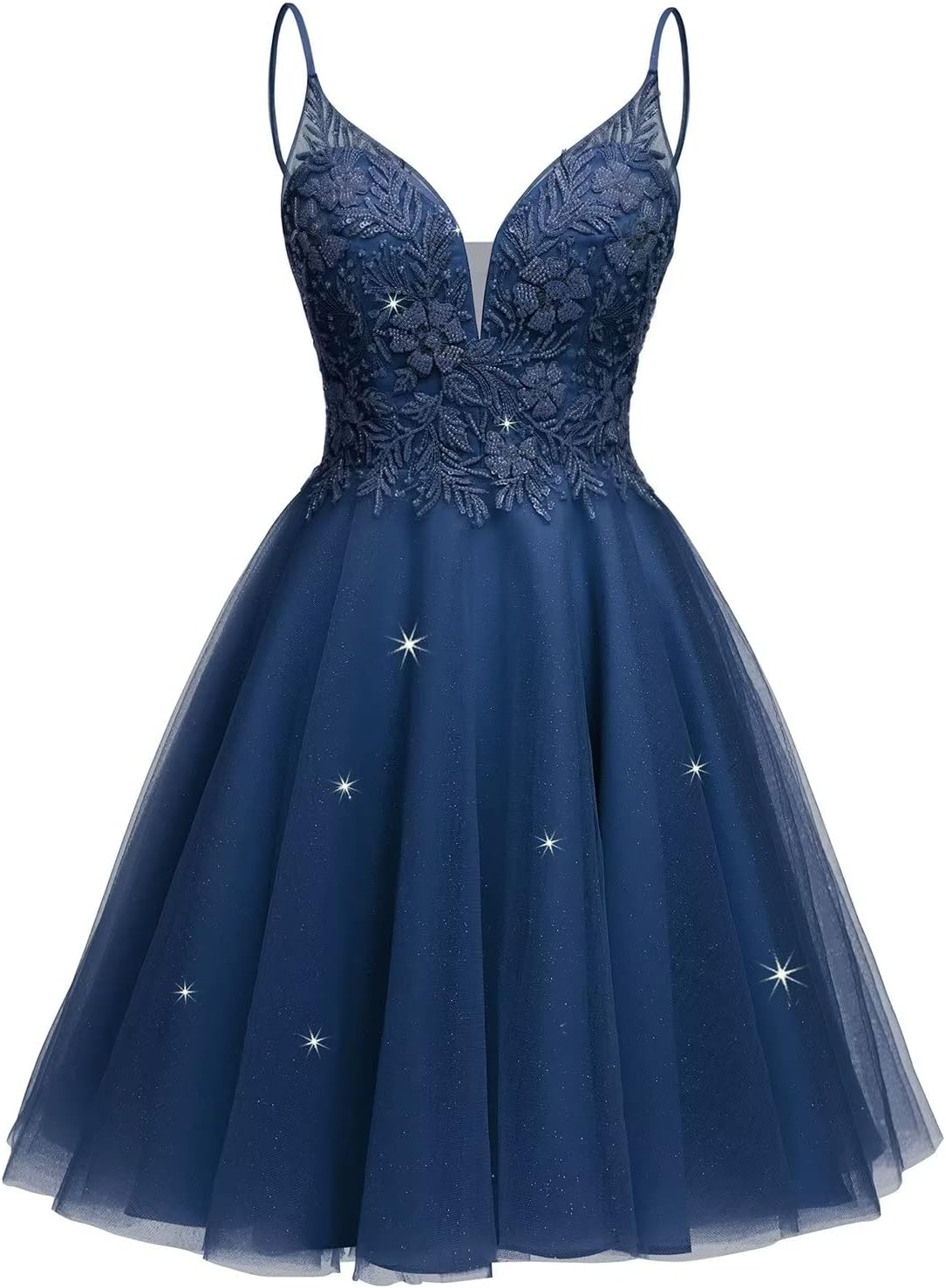 Sparkly Tulle Homecoming Dresses Short Lace Prom Dresses for Teens Mini Cocktail Dress