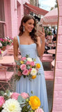 Kingbridal Spaghetti Straps Chiffon Bridesmaid Dresses for Women A-Line Formal Dress
