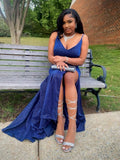 Women's Prom Dress Long High Slit Mermaid Formal Evening Gown for Wedding
