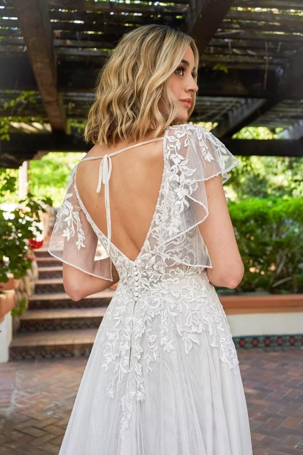 Women's Beach Wedding Dresses for Bride 2025 Long Lace Wedding Bridal Gowns