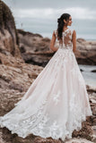 Women's Beach Wedding Dresses for Bride 2025 Long Lace Wedding Bridal Gowns