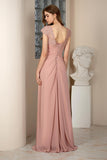 Women's Mother of The Bride Dresses for Wedding V Neck Lace Appliques Formal Evening Gowns