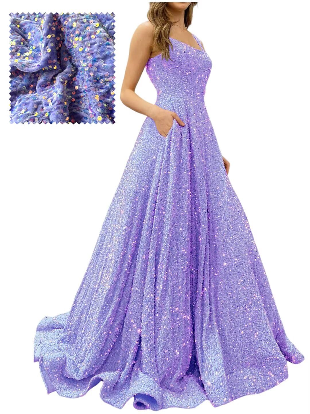 Prom Dresses Long A Line with Pockets Formal Evening Ball Gowns Velvet Velvet Sequins Black Tie Wedding Party Dress