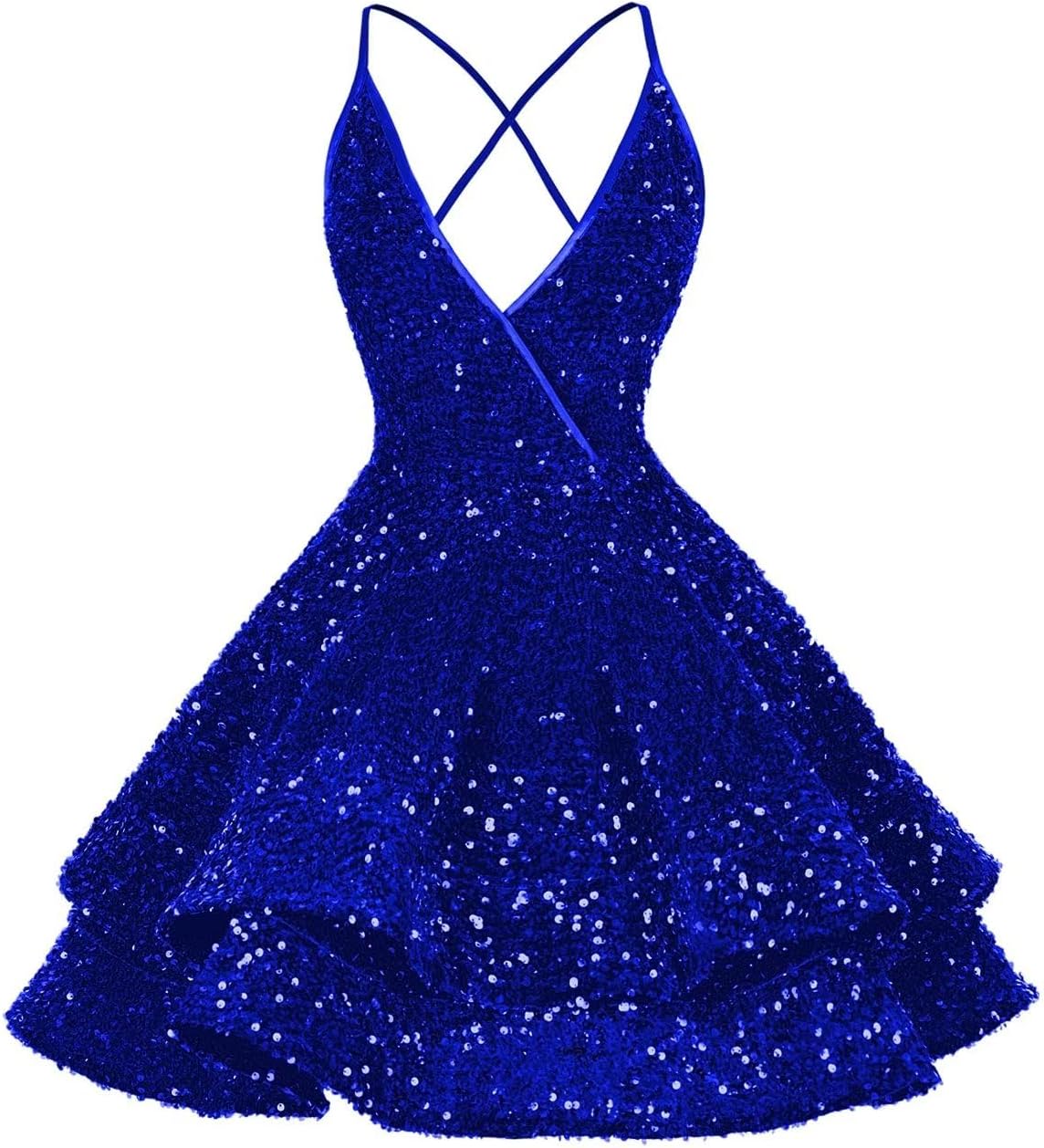 Vestidos de fiesta cortos con lentejuelas brillantes para adolescentes, sexy, con tirantes finos, vestido de fiesta, vestido de cóctel con cuello halter 
