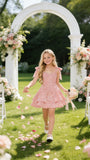 Sparkly Sequin Flower Girl Dress Tiered Cute Bow Spaghetti Straps Sweetheart Toddler Formal Dresses 2026