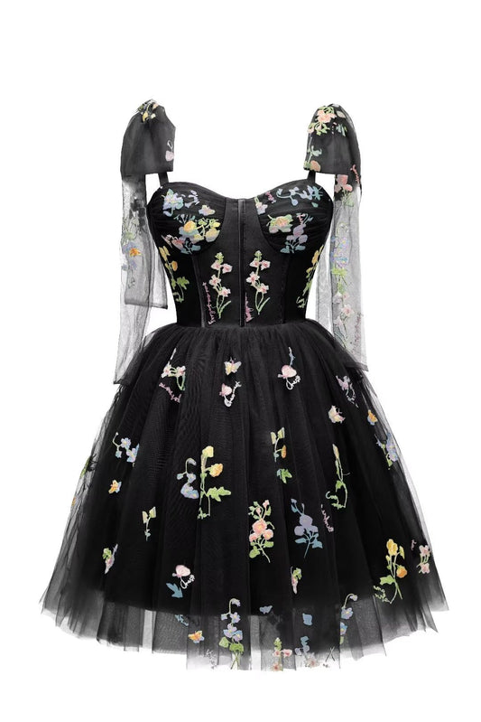 Women's Tulle Short Homecoming Prom Dresses Flower 2027 Birthday Graduation Cocktail Evening Party Gowns for Teens
