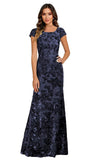 Lace Appliques Scoop Neck Sequin Mother of the Bride Dresses Mermaid Short Sleeve Formal Evening Gowns