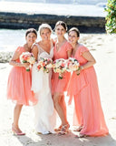 Short Chiffon Bridesmaid Dresses for Women V Neck Flutter Sleeves Ruffle Formal Cocktail Gowns with Pockets