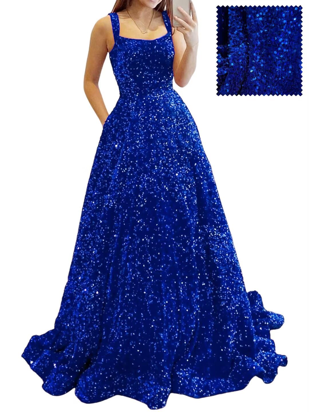 Prom Dresses Long A Line with Pockets Formal Evening Ball Gowns Velvet Velvet Sequins Black Tie Wedding Party Dress