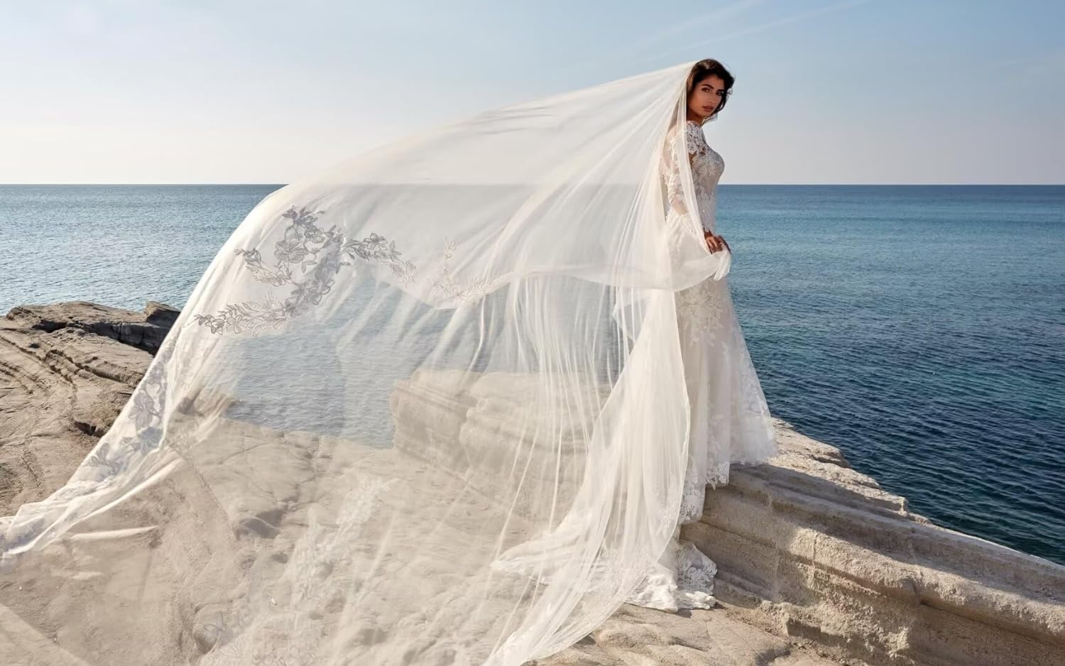 Women's Beach Wedding Dresses for Bride 2025 Long Lace Wedding Bridal Gowns