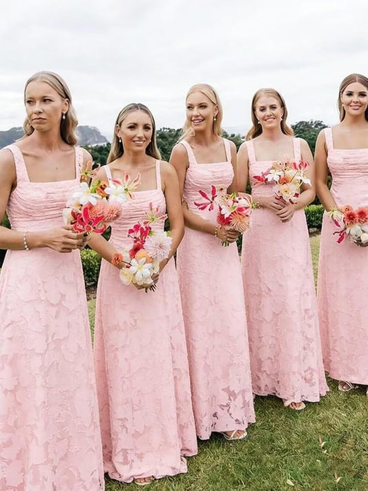 Floral Lace Bridesmaid Dresses for Women Cowl Neck Long Prom Dresses Formal Evening Wedding Guest Dress