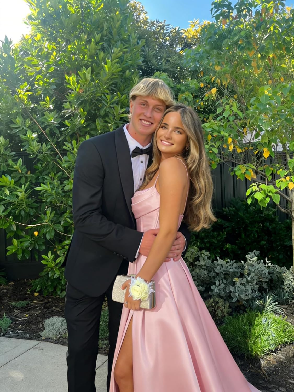 Satin Prom Dresses for Teens Long A-Line Cowl Neck Formal Evening Gown with Slit 2026 Maxi Ball Gowns