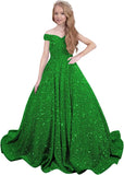 Ball Gown Sequin Pageant Dress for Teens Flower Girl Dress Girls Off Shoulder Long Formal Party Dresses 2027