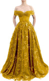 Sparkly Off Shoulder Tulle Prom Dresses with Butterfly Appliques Long A Line Formal Evening Party Gowns for Women