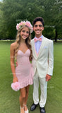 Sequin Homecoming Dresses 2027 Strapless Corset Ruffle Mermaid Short Prom Cocktail Dress