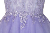 Vestidos cortos de encaje floral para adolescentes, vestido de fiesta con ilusión de tul brillante