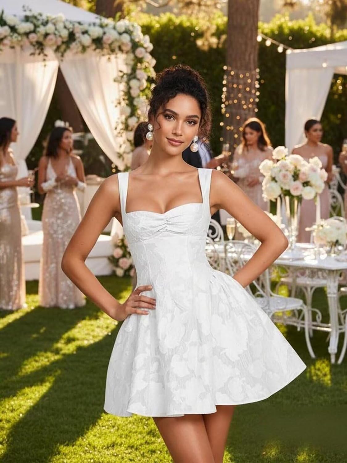 Floral Lace Homecoming Dresses for Teens 2026 Short A Line Sweetheart  Cocktail Party Gowns