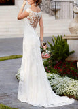 Women's Beach Wedding Dresses for Bride 2025 Long Lace Wedding Bridal Gowns
