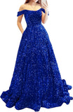 Prom Dresses Long A Line with Pockets Formal Evening Ball Gowns Velvet Velvet Sequins Black Tie Wedding Party Dress