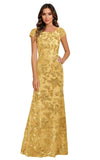 Lace Appliques Scoop Neck Sequin Mother of the Bride Dresses Mermaid Short Sleeve Formal Evening Gowns