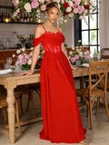 Off Shoulder Lace Applique Prom Dress with Slit A Line Ball Gown Pleated Corset Long Formal Evening Dresses