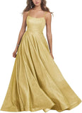 Women's Glitter Prom Dresses Long Ball Gown Spaghetti Straps Neck Formal Evening Party Dress for Teens