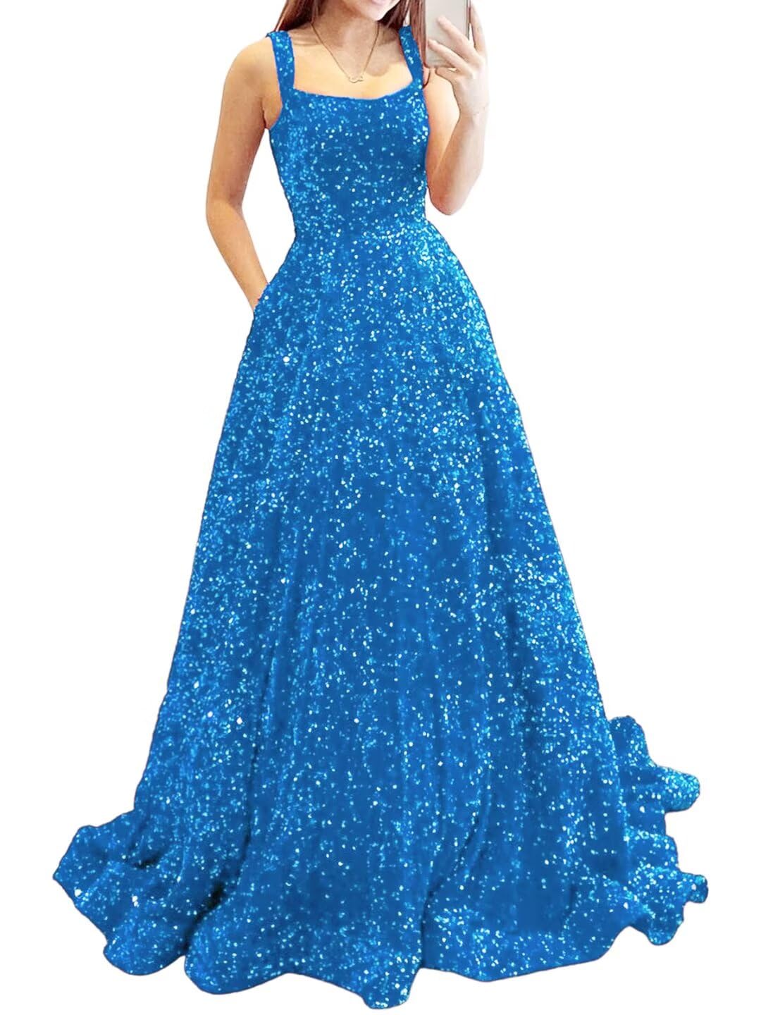 Prom Dresses Long A Line with Pockets Formal Evening Ball Gowns Velvet Velvet Sequins Black Tie Wedding Party Dress