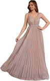 Spaghetti Strap Long Prom Dresses for Women 2026 Ball Gown A Line V-Neck Sparkly Formal Evening Gowns for Wedding