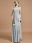 A-Line/Princess Sweetheart Sleeveless Ruched Floor-Length Chiffon Bridesmaid Dresses Evening Prom Dress