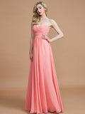 A-Line/Princess Sweetheart Sleeveless Floor-Length Chiffon Bridesmaid Dresses Evening Prom Dress