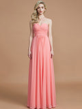 A-Line/Princess Sweetheart Sleeveless Floor-Length Chiffon Bridesmaid Dresses Evening Prom Dress