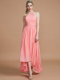 A-Linie/Princess-Linie Neckholder Asymmetrisch Ärmellos Chiffon Brautjungfernkleider Abendkleid