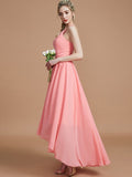 A-Linie/Princess-Linie Neckholder Asymmetrisch Ärmellos Chiffon Brautjungfernkleider Abendkleid