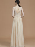 A-Line/Princess V-neck Sleeveless Floor-Length Ruffles Chiffon Bridesmaid Dresses Evening Prom Dress