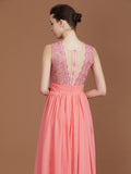 A-Line/Princess Jewel Sleeveless Lace Floor-Length Chiffon Bridesmaid Dresses Evening Prom Dress