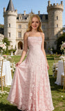 Lace Floral Junior Bridesmaid Dresses Long Spaghetti Strap Prom Dress for Teens Formal Gown Flower Girls Dress