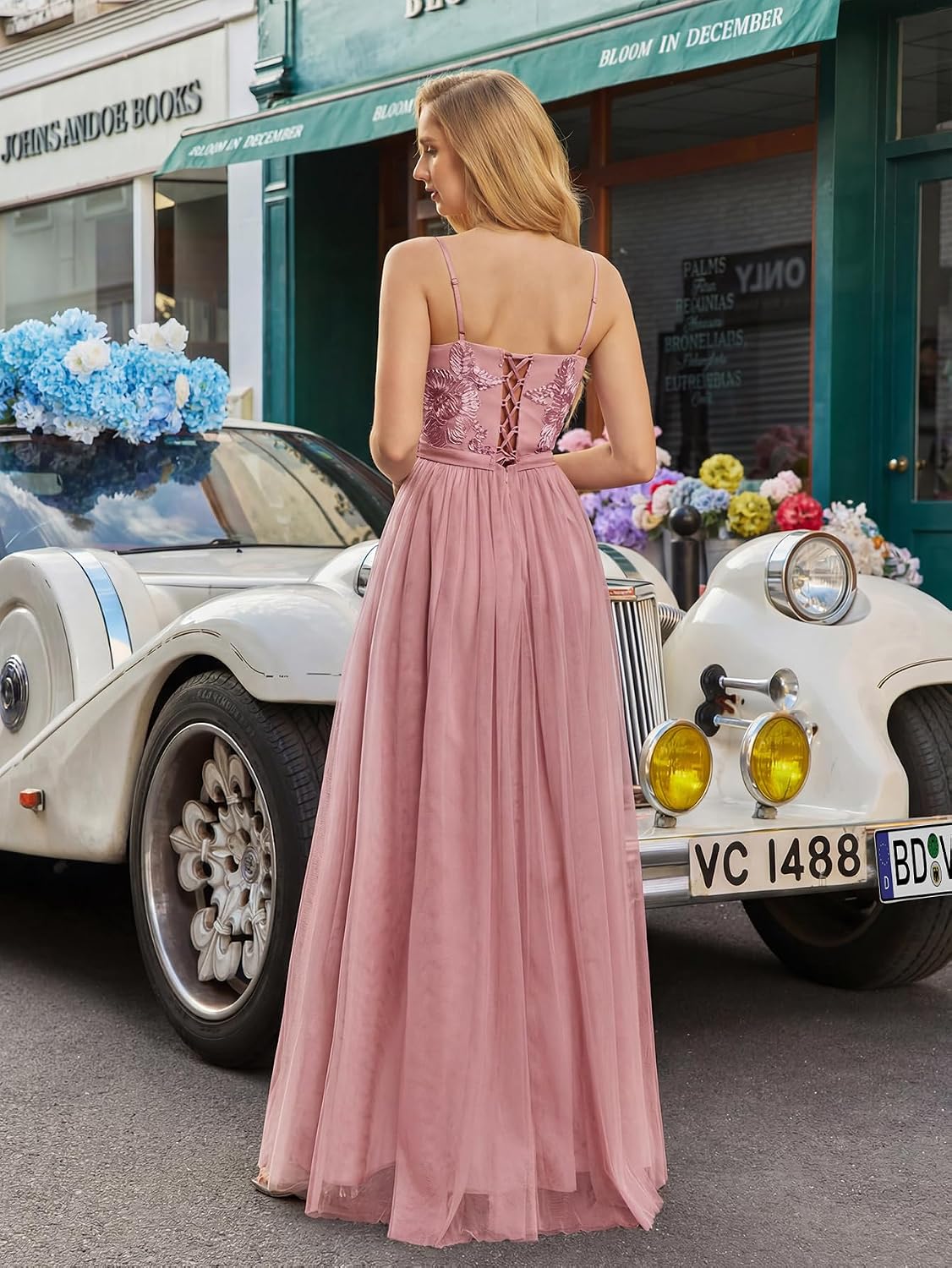 Women's Formal Choir Dress Elegant Midi Mesh Embroidered for Wedding Guest Bridesmaid Cocktail Party Flowy Prom Dress