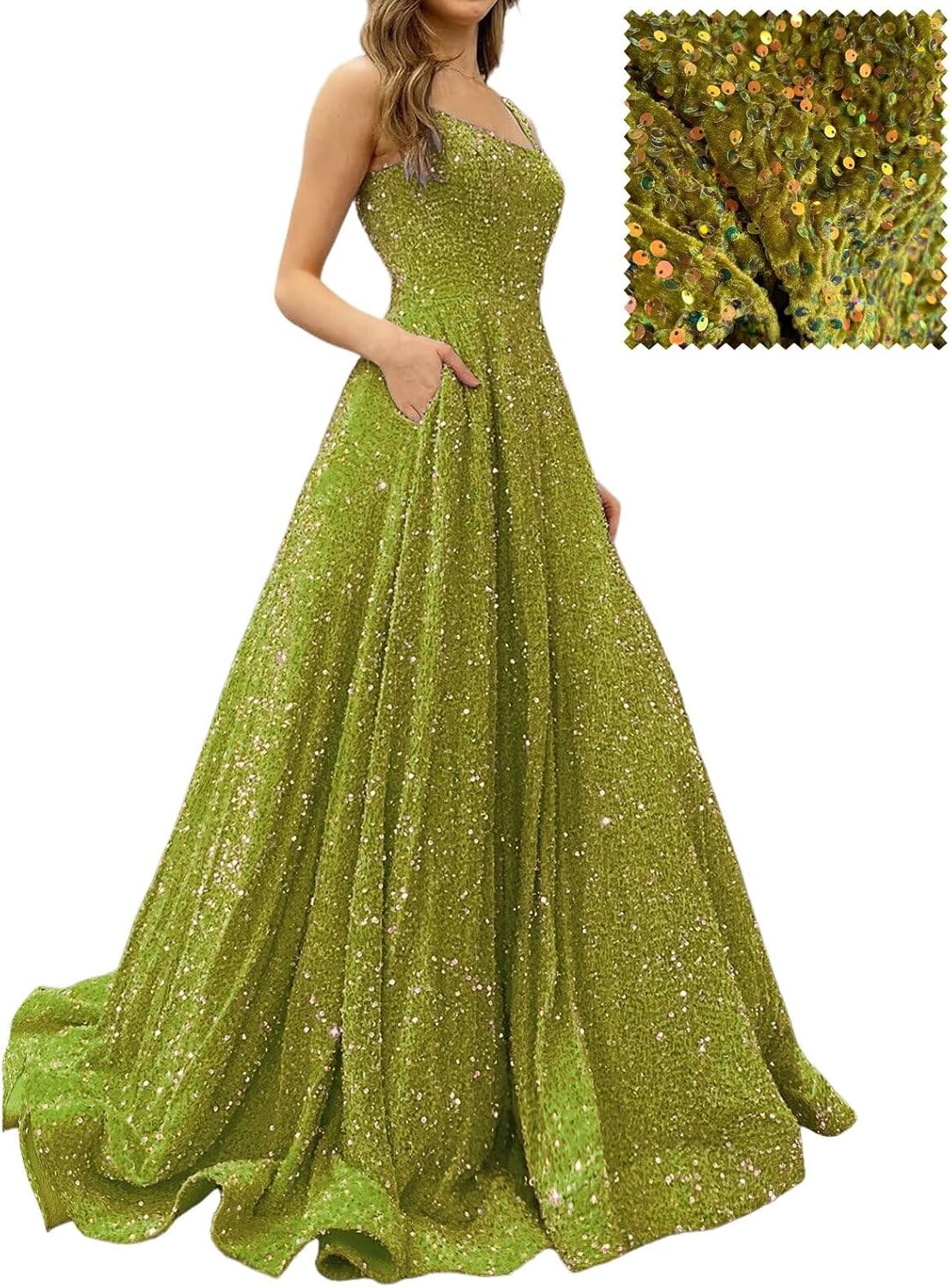 Prom Dresses Long A Line with Pockets Formal Evening Ball Gowns Velvet Velvet Sequins Black Tie Wedding Party Dress