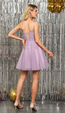 Spaghetti Straps Sequin Lace Appliques Short Homecoming Dresses for Teens Glitter Tulle Prom Party Dresses
