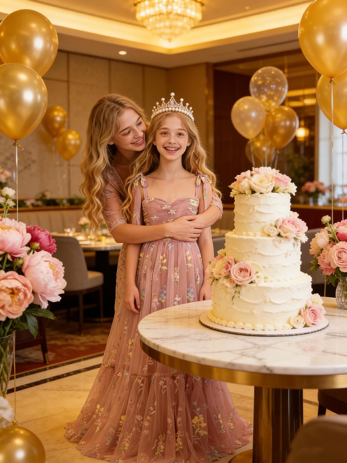 Floral Embroidered Tulle Flower Girl Dress Sweetheart Junior Bridesmaid Dresses Tiered Ruffled Formal Party Prom Gown