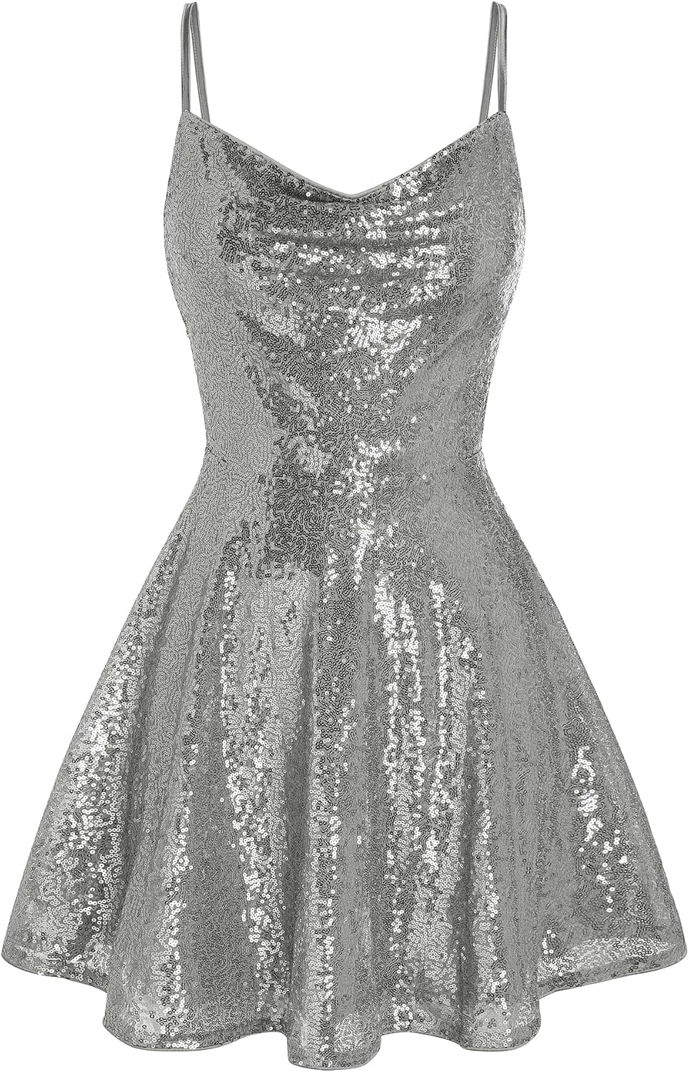 Women's Sequin Sparkly Glitter Sexy Backless Party Club Bodycon Dress Sleeveless Homecoming Dresses Cocktail Gowns