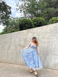 Vestidos de fiesta de tul con bordado de flores para mujer, 2024, largos, con hombros descubiertos, formales, para noche 