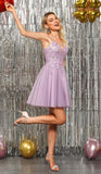 Spaghetti Straps Sequin Lace Appliques Short Homecoming Dresses for Teens Glitter Tulle Prom Party Dresses