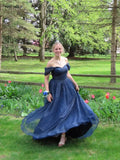 Sparkly Tulle Prom Dress 2026 Off The Shoulder Formal Dresses for Women Glitter A Line Long Ball Gown