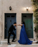Sparkle Starry Tulle Prom Dresses with Cape Long Ball Gowns Sweetheart A-line Formal Evening Gowns with Pockets