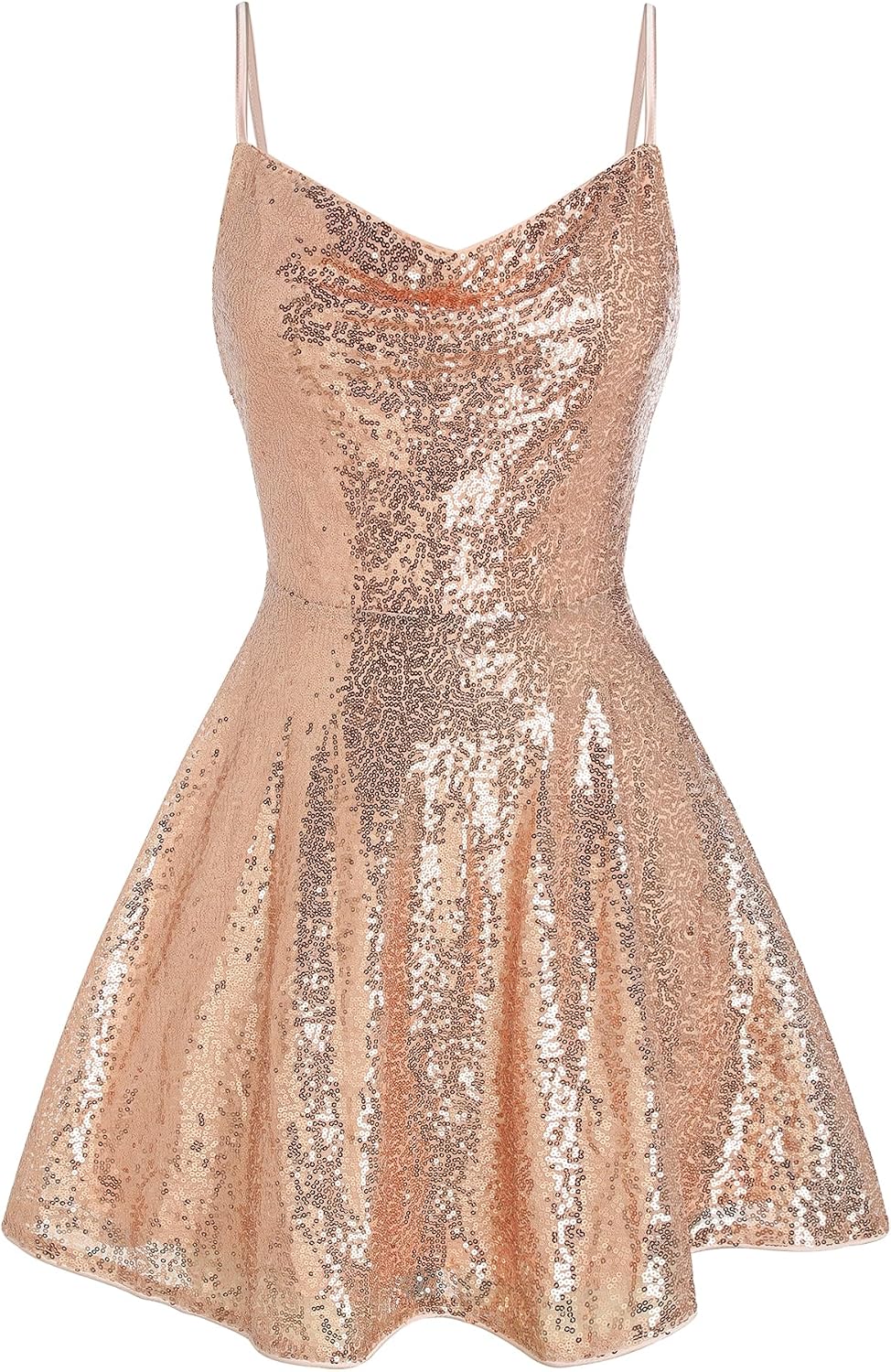 Women's Sequin Sparkly Glitter Sexy Backless Party Club Bodycon Dress Sleeveless Homecoming Dresses Cocktail Gowns
