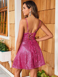 Women's Sequin Sparkly Glitter Sexy Backless Party Club Bodycon Dress Sleeveless Homecoming Dresses Cocktail Gowns
