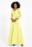 Elegance V Neck Junior Bridesmaid Dress Chiffon Long Sleeves Pleated Sashes Formal Evening Dresses