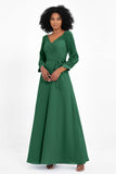 Elegance V Neck Junior Bridesmaid Dress Chiffon Long Sleeves Pleated Sashes Formal Evening Dresses