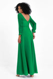 Elegance V Neck Junior Bridesmaid Dress Chiffon Long Sleeves Pleated Sashes Formal Evening Dresses